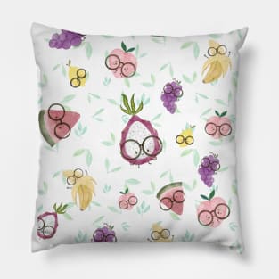 Cute watercolor fruits pattern Pillow