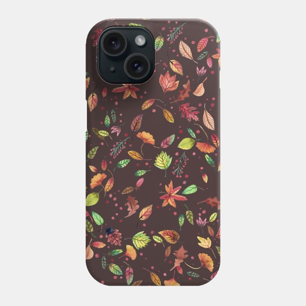 Fall Leaves Phone Case by ninoladesign