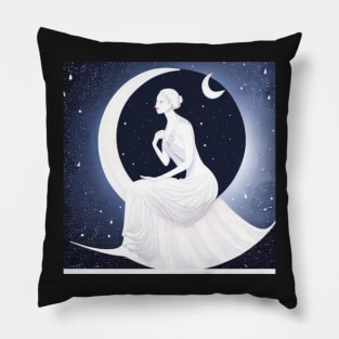 Beautiful design of moon goddess & moon Pillow