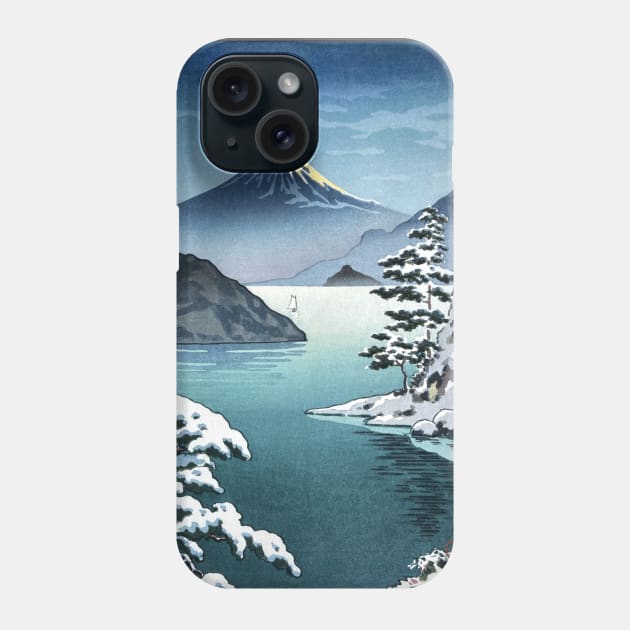 Fuji from Mitsuhama in Snow by Tsuchiya Koitsu Phone Case by Takeda_Art