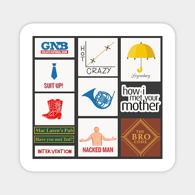 himym - How I met your mother Magnet by chillstudio