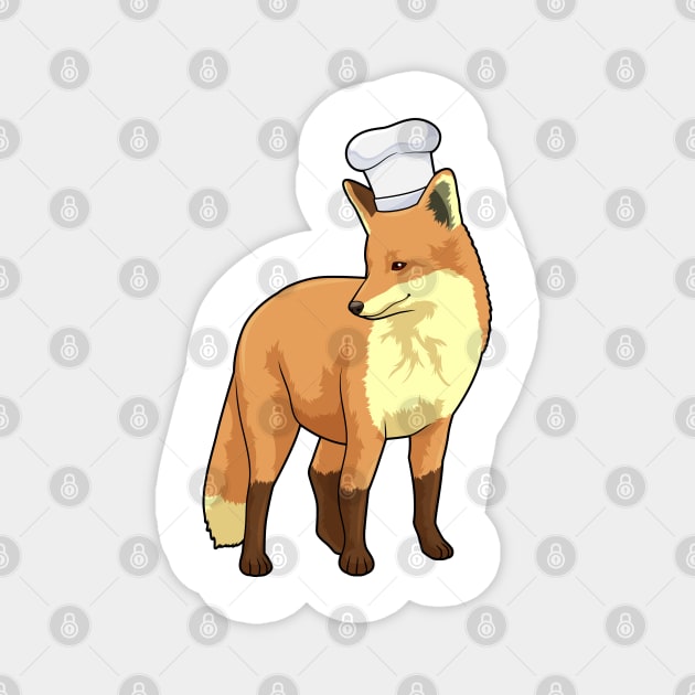 Fox as Cook with Chef hat Magnet by Markus Schnabel