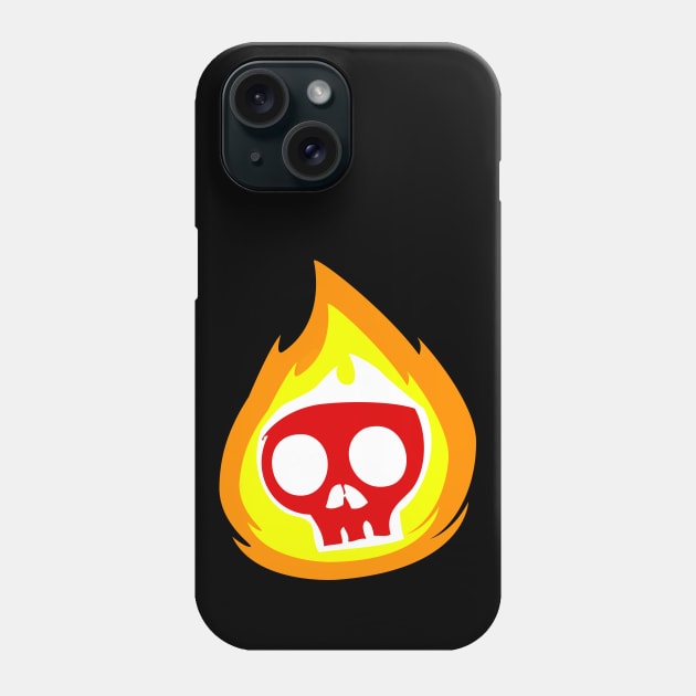 Flaming skull Phone Case by miniBOB