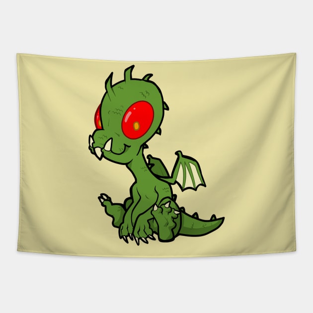 Compendium of Arcane Beasts and Critters - Chupacabra (textless) Tapestry by taShepard