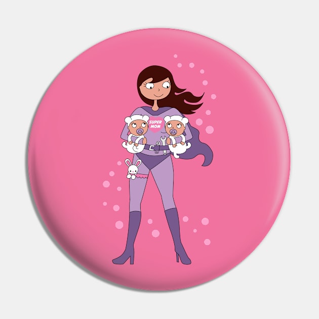 Supermom twins - dark brown hair Pin by Cuddles and chaos