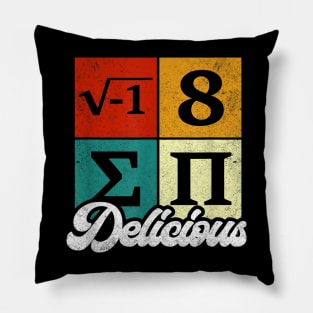 Vintage I Ate Some Pi, and it was delicious | Funny Delicious Math Teacher Humor Pun Pillow