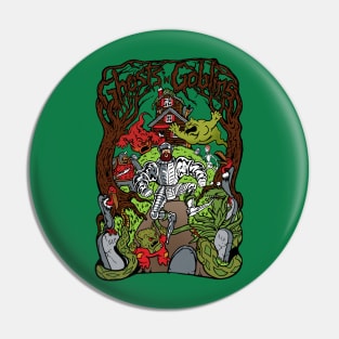 Ghouls Retro artwork Pin