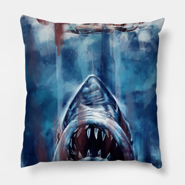 Jaws Pillow by dmitryb1