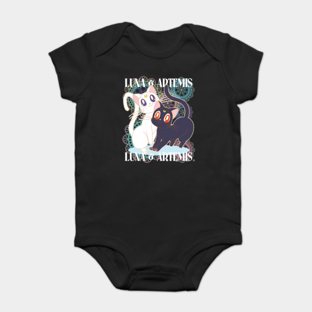 Luna Artemis Sailor Moon Baby Kurzarmbody Teepublic De