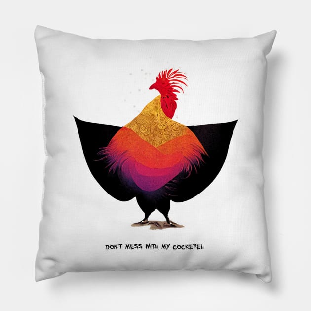 cockerel Pillow by ElArrogante