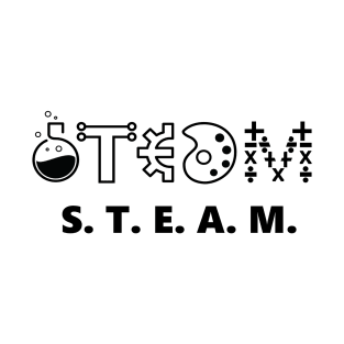 S.T.E.A.M Themed Design With Corresponding Icons T-Shirt