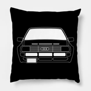 Audi Quattro 84 White Outline Pillow