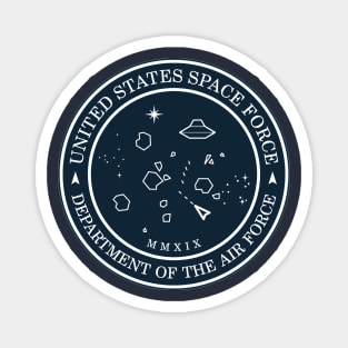 United States Space Force Old School Asteroids Magnet