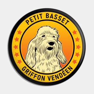 Petit Basset Griffon Vendeen Dog Portrait Pin