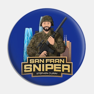 San Fran Sniper - Stephen Curry - Golden State Basketball Pin