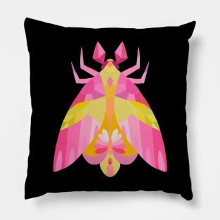 Geometric Pink Maple Moth Insect in Digital Pillow