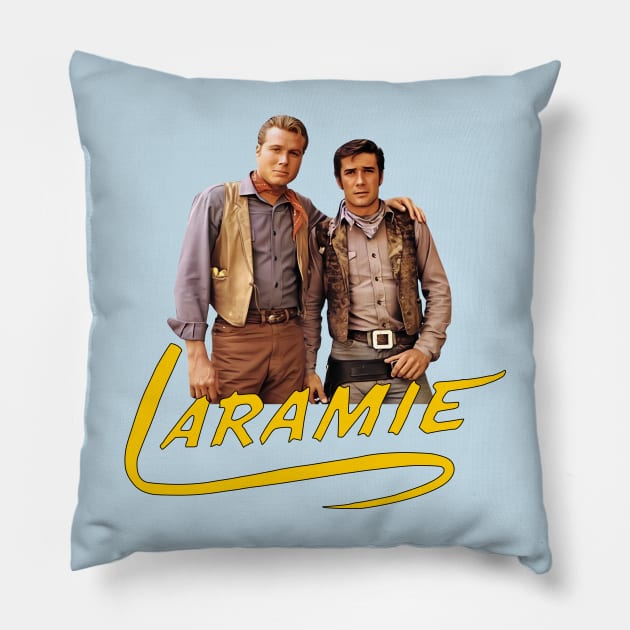 Laramie - Slim & Jess 50s/60s Tv Western Pillow by wildzerouk