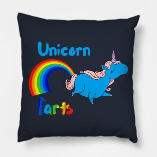 Rainbows: Unicorn Farts - Mythical Magical Horse Horn Pillow