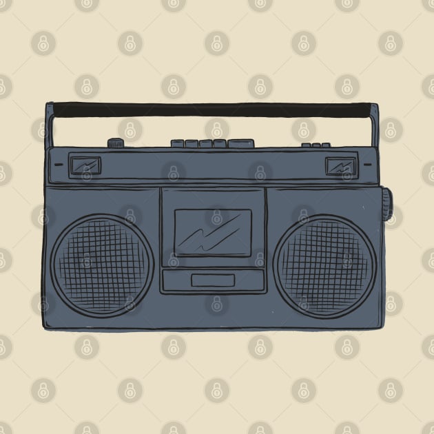 Vintage Boombox by cecececececelia