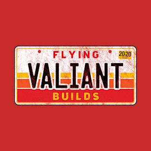 Flying Valiant Builds License Plate (Full Color - Worn) T-Shirt