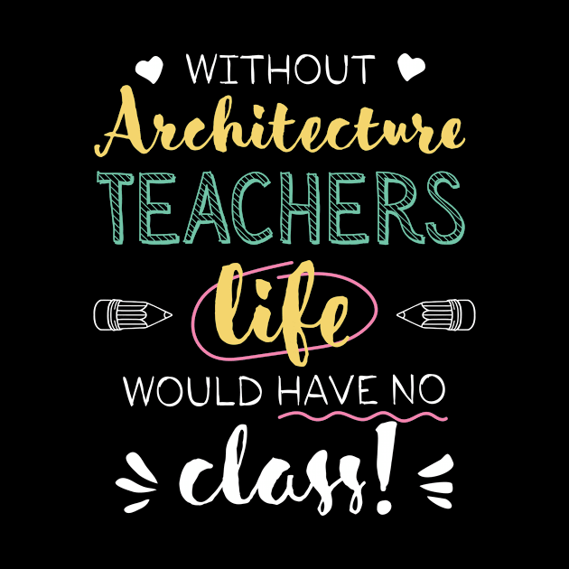 Without Architecture Teachers Gift Idea - Funny Quote - No Class by BetterManufaktur