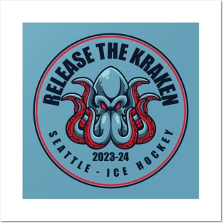 Seattle Kraken Nhl Hockey Team Art Art Print