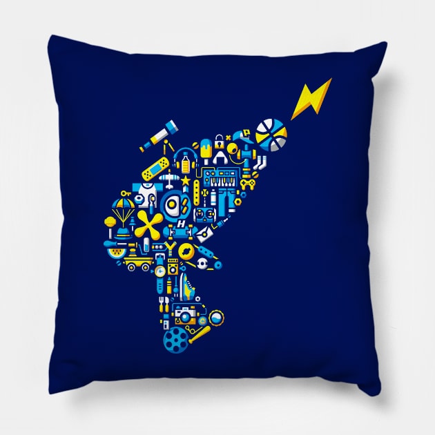 BLASTER BOY Pillow by PEANUTSTASTE