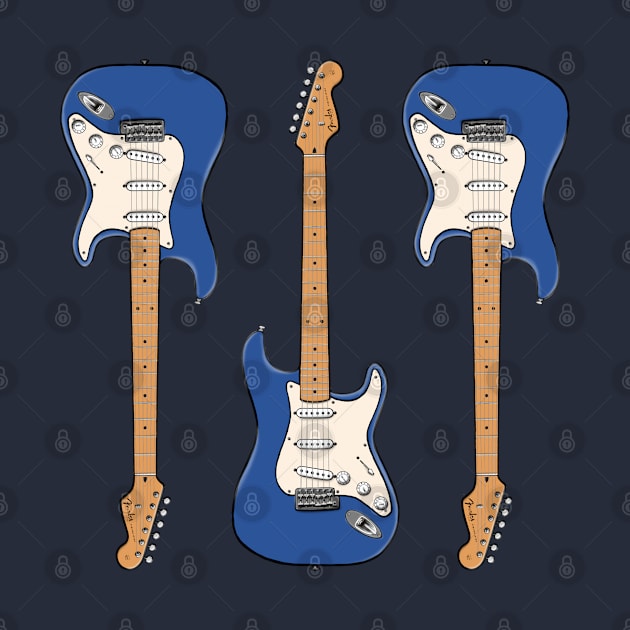 Triple Lake Placid Blue Stratocaster by saintchristopher