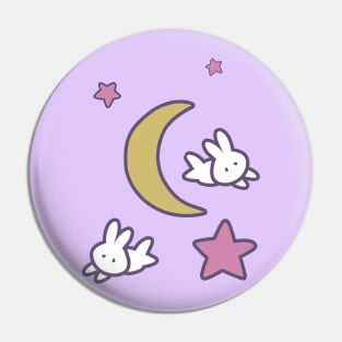 Sailor Moon Usagi Stars Bunny Moon Tshirt Pin