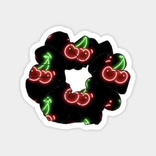 Cherry Scrunchie Sticker Magnet