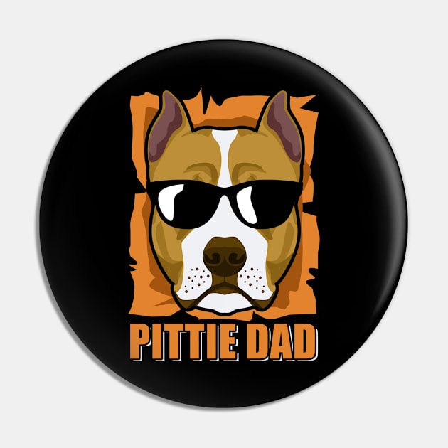 Pittie Dad | American Pit Bull Terrier Owner Gift Pin by Streetwear KKS