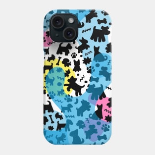 Dogs Pattern Colors Big Phone Case