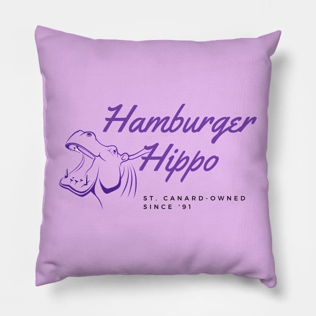 Hamburger Hippo Pillow by Amores Patos 