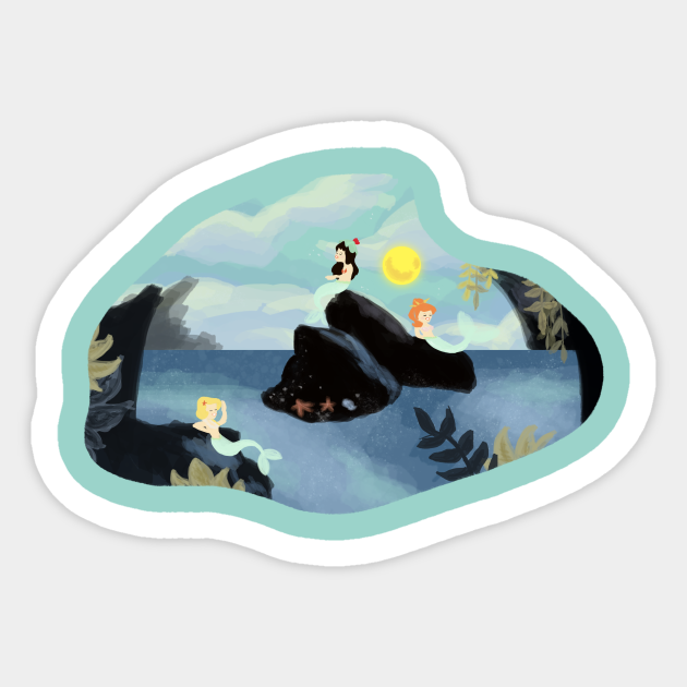 Mermaid Lagoon Peter Pan Pegatina Teepublic Mx