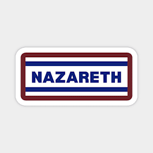 Nazareth City in Israel Flag Colors Magnet