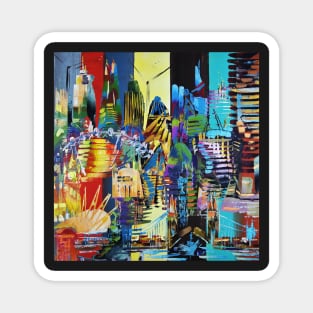 City of London Abstract Painting 620 Magnet