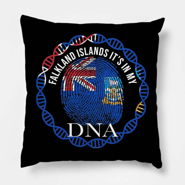 Falkland Islands Its In My DNA - Gift for Falkland Islanders From Falkland Islands Pillow by Country Flags