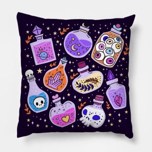 Magical fantasy potions bottles esoteric witchy iteams Pillow