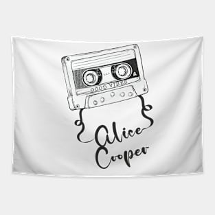 Good Vibes Alice Cooper // Retro Ribbon Cassette Tapestry