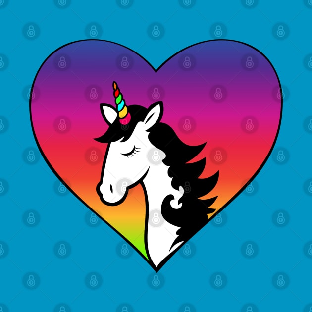 Unicorn Rainbow Pride Heart by snknjak