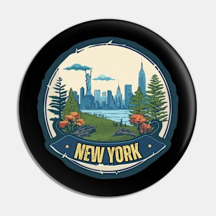 New York State USA Pin