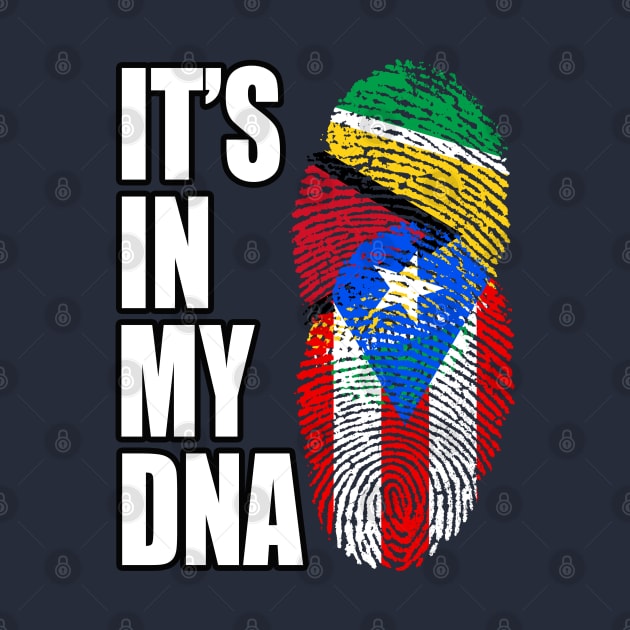 Puerto Rican And Guyanese Mix DNA Flag Heritage by Just Rep It!!