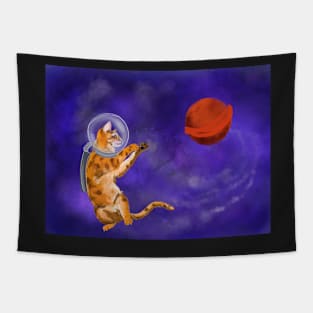 Astronaut Cat Tapestry