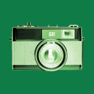 Green - Vintage 1960s Rangefinder Camera T-Shirt