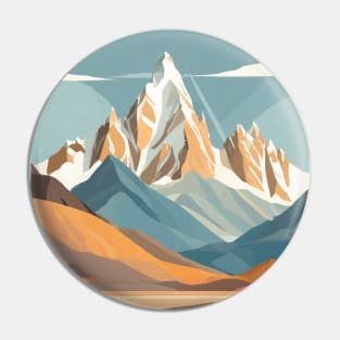 Majestic Patagonia Peaks Argentina minimalistic style Pin