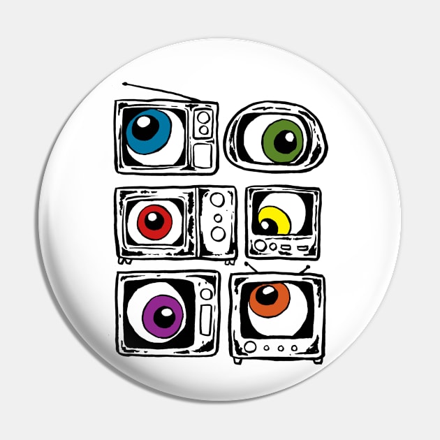 Tel-Eye-Vision Pin by popcornpunk