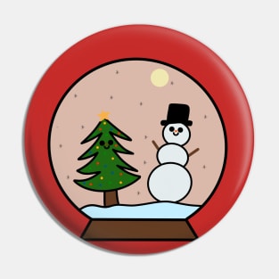 Snowman and Christmas Tree Pin