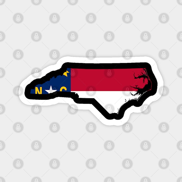 North Carolina Flag Map Magnet by Historia