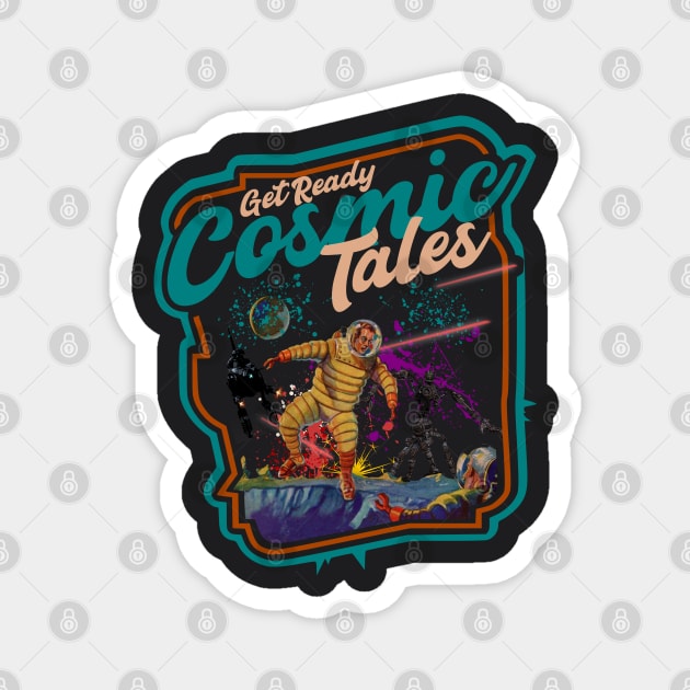 Cosmic Tales vintage sci fi Magnet by SpaceWiz95