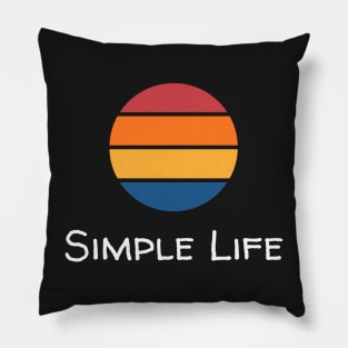 Simple Life - Striped Sunset Pillow